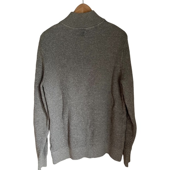 Gap 1/4 Zip Knit Gray Pullover Sweater Size: L - Picture 6 of 7
